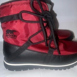 Sorel Red and Black Winter Boots